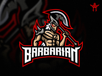 Barbarian Mascot Logo branding design esport esport logo esports esports logo gaming gaming logo illustration logo mascot mascot logo mascot logo design sports sports logo