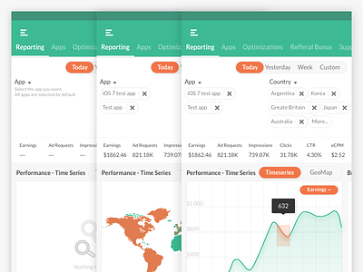Reports Application app material design reports