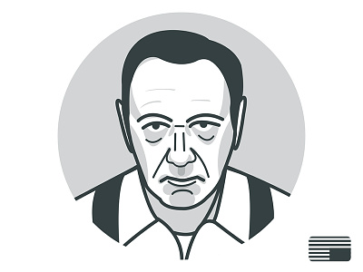 Frank Underwood - Icon black white character design character icon frank underwood house of cards illustration kevin spacey line art portrait vector