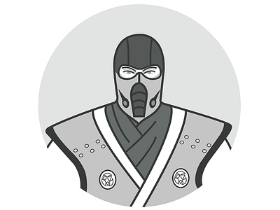 Sub-Zero character icon character design character icon game game character game release icon illustration mortal kombat mortal kombat x sub zero warrior