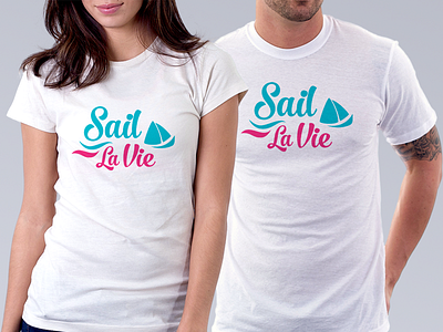 Logo Proposal apparel boats design flat lettering logo pink print regatta sail sailing tshirt