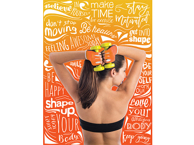 Fitness Motivational Poster design designer fitness illustration lettering poster sport