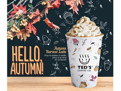 Coffeeshop poster design - Autumn special edition