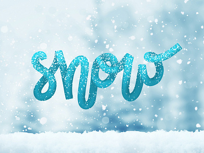 Hand Lettering art - Snow blue calligraphy color palette digital art digital lettering art hand lettering lettering art lettering mockup snow winter winter mockup