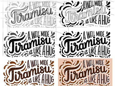 Tiramisu lettering - process sketch calligraphy creative process foodie hand lettering lettering process sketch sketchbook tiramisu
