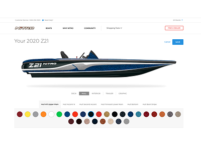 Boat Custom Color Selector