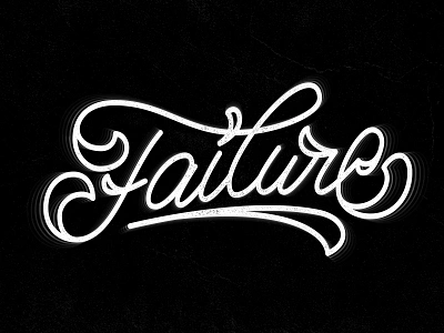 Failure art calligraphy cursive custom lettering design failure graphic design handlettering handwriting illustration lettering logo monoline sticker typography vector