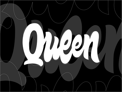 Queen calligraphy custom lettering design graphic design handlettering handwriting illustration lettering logo typography vector