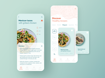 Recipe App 2020 trend app design food app ios app mobile app mobile app design mobile design mobileui recipe app trending design ui design