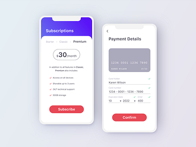 Subscription Page - Simple by Zeynep Yılmaz on Dribbble