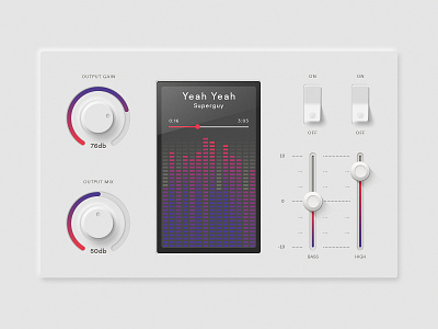 bitfuel.ui #5 – Sound Interface app bitfuel colorful colors concept design designer designs designspiration digital illustration interface interface design interfaces neuphorism sound ui ux website