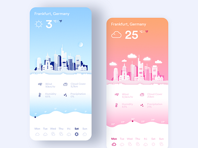 Summer / Winter UI App Design