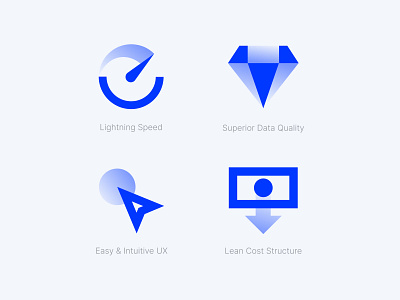 Appinio USP Icons appinio cost data dataquality design flat design gradient graphic design grid icon design icons illustrator speed ux design
