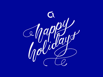 Happy holidays handlettering