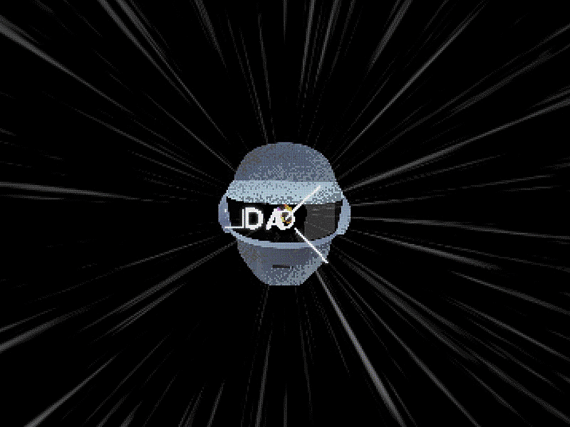 Daft Punk heads aftereffects animation design illustration noise texture vector