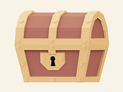 Treasure Chest WIP 3d 3d illustration illustration item low poly modo treasure wip zelda