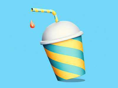 Daily model #4, fastfood: Softdrink 3d challenge fastfood icon design illustration model modo softdrink