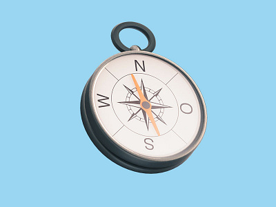 Compass - Holiday month 4/366 3d 3d illustration adventure aida cgi compass holiday icon design illustration item modeling rendering