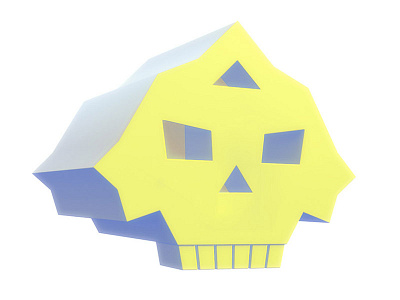 Low Poly Skull – Model 28/366 3d 3d illustration cg cgi icon design illustration item low poly modeling rendering skull