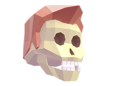 Low Poly Skull – Model 30/366 3d 3d illustration cg cgi icon design illustration item low poly modeling rendering skull