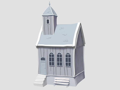 Church nordic style_02 – Model 39/366 3d 3d illustration architecture cg cgi church illustration low poly modeling modo rendering