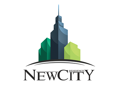 New City Residence Logo apartments block city flat houses logo new new city residence real estate real estate logo