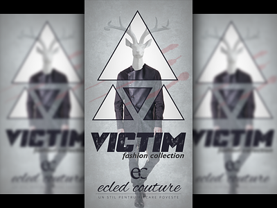 Victim Fashion Collection antler poster antlers ecled couture fashion fashion poster fashionable poster triangle victim victim fashion