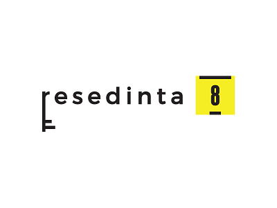 Resedinta 8 logo architecture building key key logo logo real estate straight lines typography yellow
