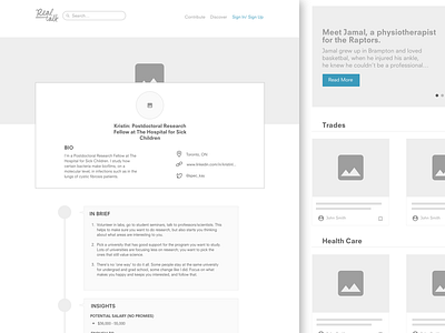 Real Talk Web App Wires cards desktop real talk timeline ux ux design web web app wireframing wires