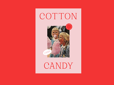 Cotton Candy design flatdesign graphic design photography pink poster poster a day poster design red typography weeklywarmup