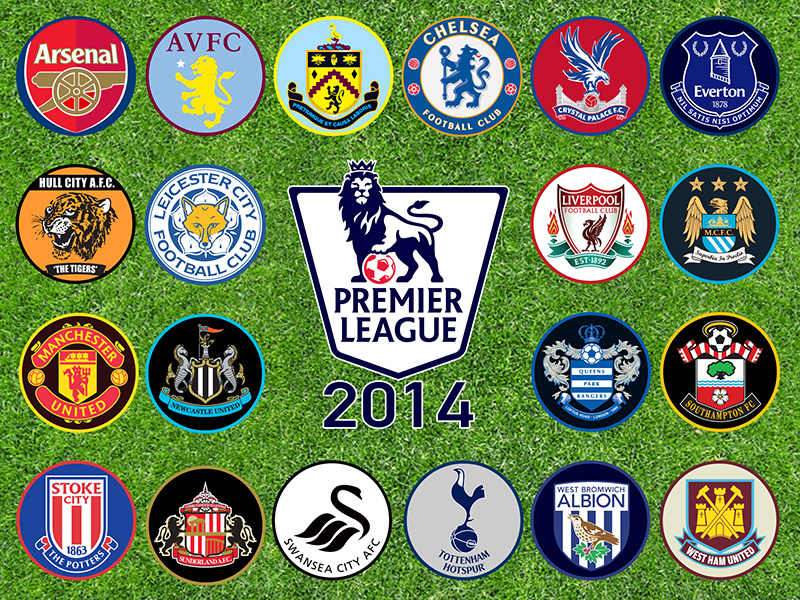 Vector icon set for Premier League 2014 teams by Gabe Taviano on Dribbble