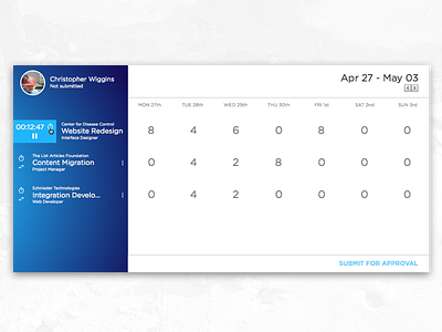 Timecard Redesign timesheets