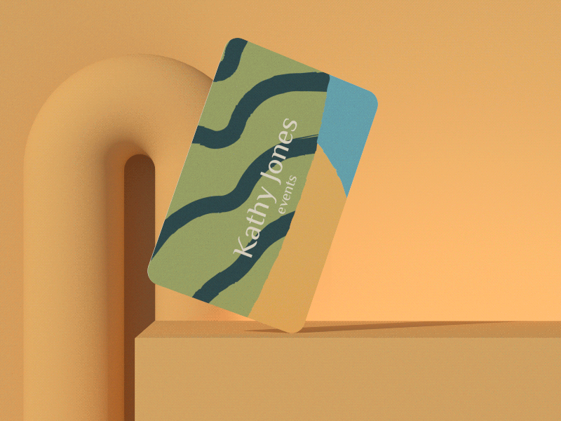 Contemporary Card 3d businesscard card cgi contemporary design flat gif illustration loop orange pastel pattern rotate