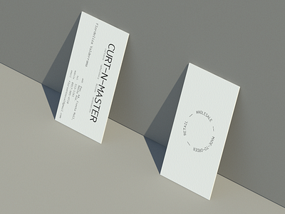 Curt-N-Master beige branding business business card calling card card card design design flat gray logo minimal minimalist neutral