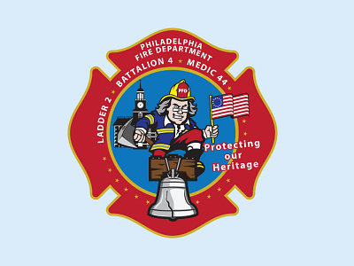 Ladder 2 Medic 44 Firehouse Patch