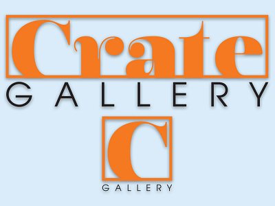 Crate Gallery Logo branding design illustrator logo minimal type typography vector