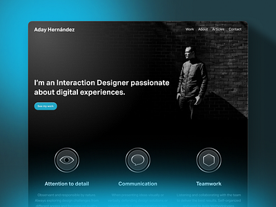 Back to Dribbble and launching my personal portfolio aday.design interaction interaction design portfolio ui ux