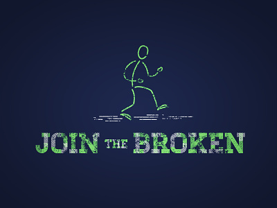 Broken apparel broken grunge homestead illustration line art stick man t shirt vector walking