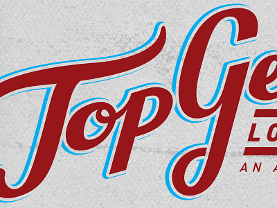 Top Gear Logistics blue ff fin lettering logo red retro trucking typography vintage