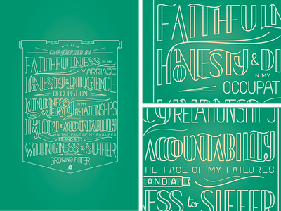 Client Life Motto design graphic design illustration lettering line shield typography