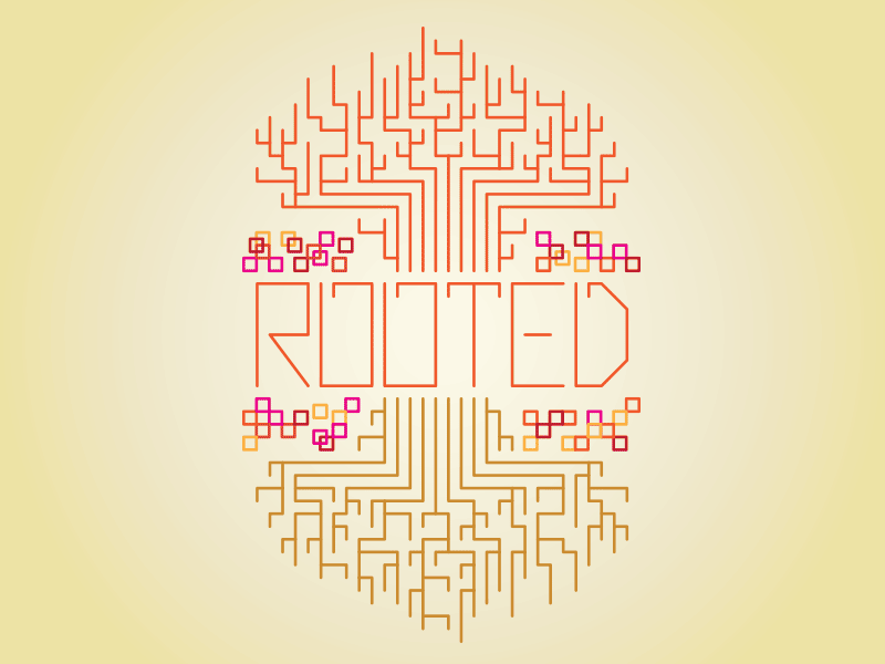 Rooted Identity Series gif identity line logo rooted roots seasons tree youth