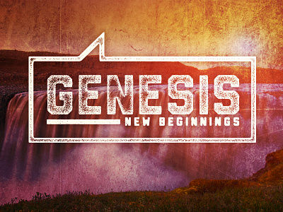 Genesis bible color genesis ink block sermon speech bubble waterfall