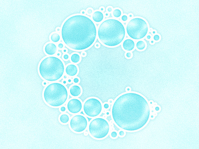 The Letter C bubbles circle color illustration letter lettering typography