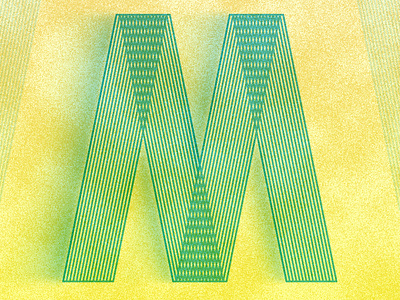 The Letter M design graphic design grunge lettering letters lines logo textures type typography