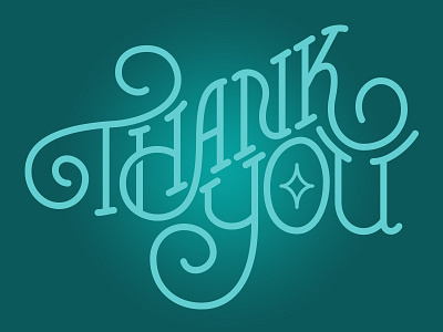 Thank You creative fun lettering script thank you