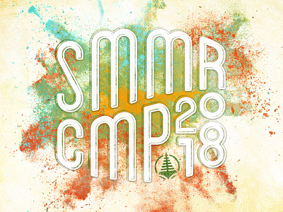 SMMR CMP 2018 camp color paint splat summer type