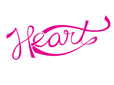 Heart WIP digital hand drawn ink lettering pen rough