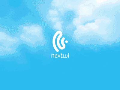 Nextwi Rebranding blue brand card clean concept flyer logo minimalist rebrand rollup sky sticker