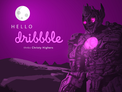 Hello Dribbble hello dribbble hello world illustrator megatron photoshop transformers vector