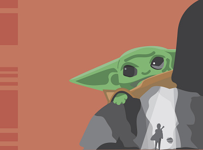 This is The Way. adobe baby yoda bontragerbydesign design disney freehand illustrator